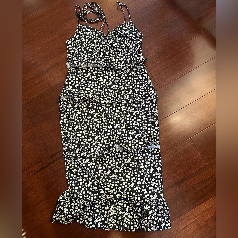 CBR Black and White Floral Dress